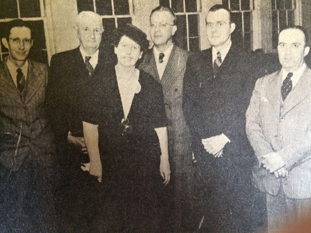 11. Mayor Lorena Pace Pruitt, with the members of the Smyrna Men's Club, 146, SH 1-31-63, p. 5-b