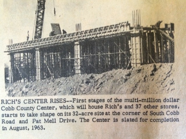 18. Rich's Department Store at Cobb Center unders construction, SH,12-20-62, p. 1