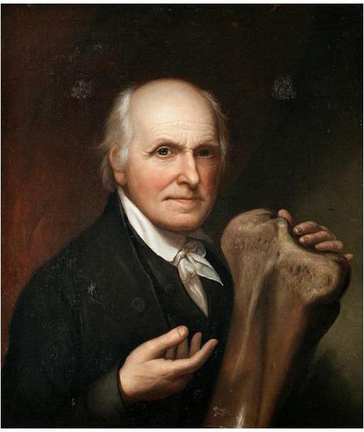 30. Peale, Self Portrait with Mastodon bones, 1824