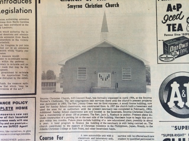 13. Smyrna Christian Church SH, 8-1-63, p. 3b