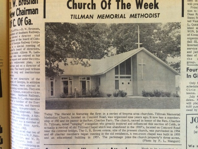 13. Tillman Memorial Baptist Church, Concord Road, SH 7-4-63 p. 13