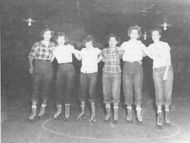 74. Smyrna High School girls at B&amp;H Skating Rink on Access Road (South Cobb DRive), cc. 1951