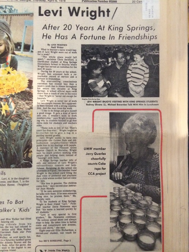 African-American Custodian King Springs School