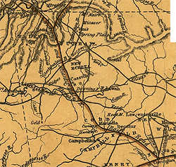 7.Western &amp; Atlanta Railroad, 1839 map
