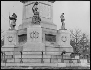 The base of the Milmore Civil War Memorial